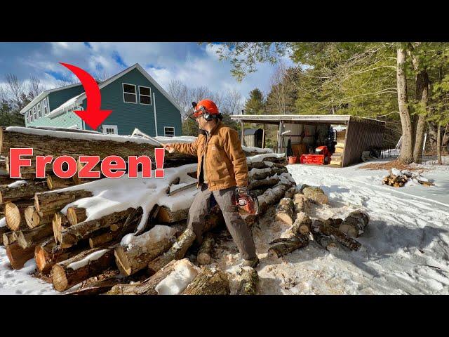 Can Frozen Firewood Be Cut And Split?