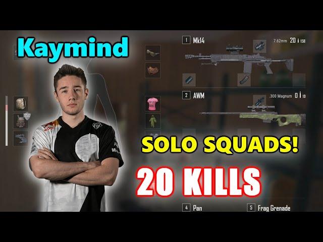 Kaymind - 20 KILLS - MK14 + AWM - SOLO SQUADS! - Archive Games - PUBG