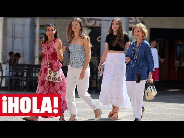 La reina Letizia junto a sus hijas disfrutan de un día con doña Sofía; la princesa Leonor ya conduce