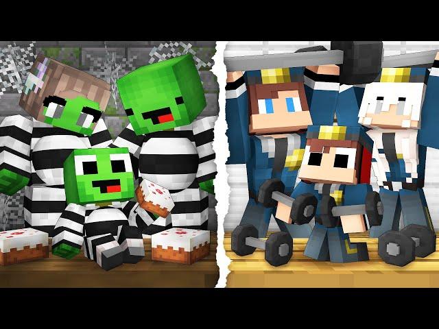 Fat Mikey Family CRIMINAL vs Strong JJ Family POLICE in Minecraft (Maizen)