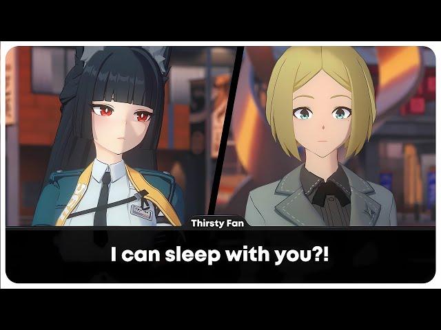 Thirsty Fan Wants to Sleep with Miyabi (Cutscene) | Zenless Zone Zero 1.4