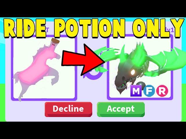 Trading for DREAM PET using RIDE POTION in Adopt Me!