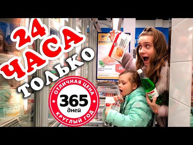 24 ЧАСА  Питаемся ТОЛЬКО Продуктами фирмы 365 дней ЧЕЛЛЕНДЖ Лика VS Милана