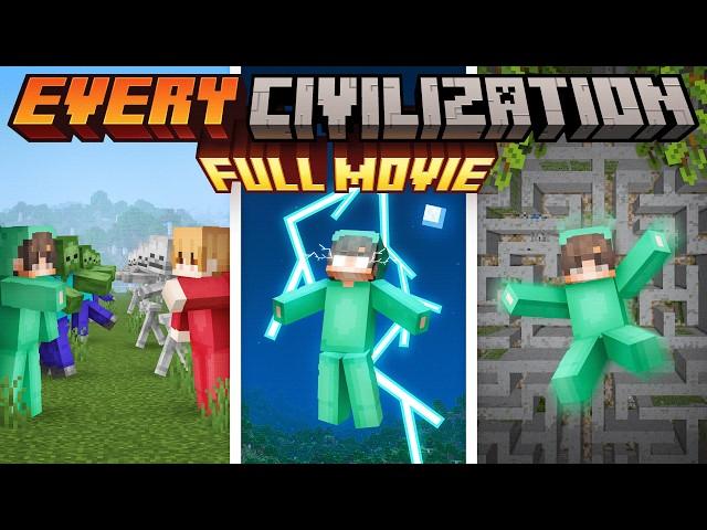 Minecraft but I survive in EVERY CIVILIZATION [FULL MOVIE]