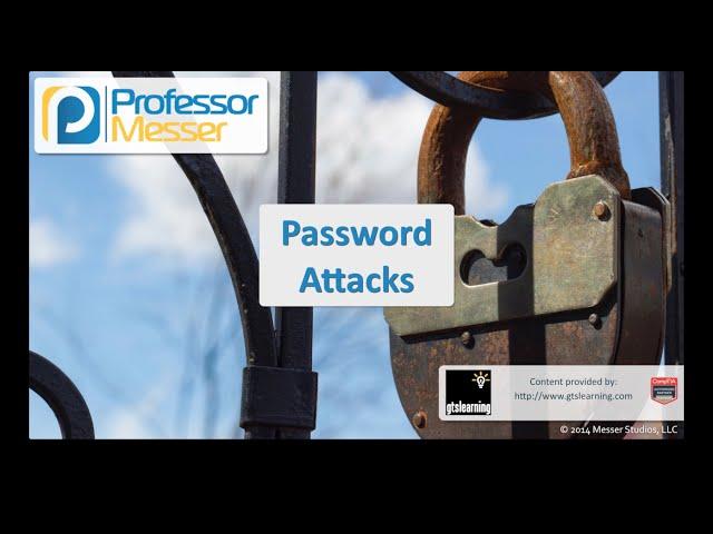 Password Attacks - CompTIA Security+ SY0-401: 3.2