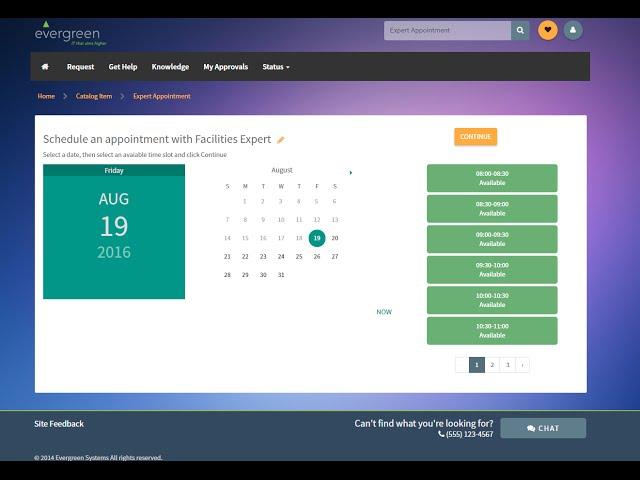 Evergreen Self-Service Portal and Catalog v3 Expert Appointment