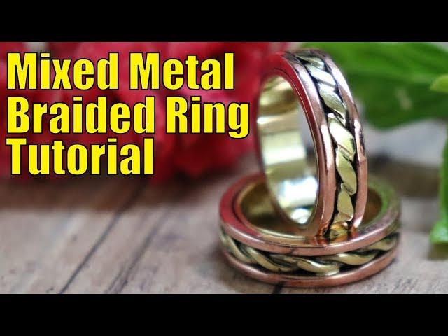 How to make a gorgeous mixed metal braided ring