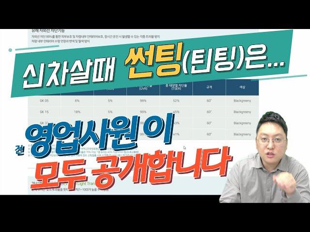 썬팅 틴팅 신차 계약전 꼭 보고가셔야 합니다