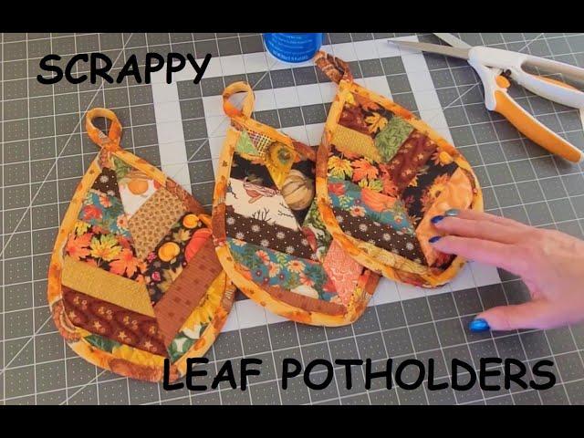 Scrappy Autumn Leaf Potholders