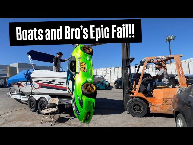 WE DROPPED THE MOTOR DESTROYED!!! BOATS & BROS FAIL!!!