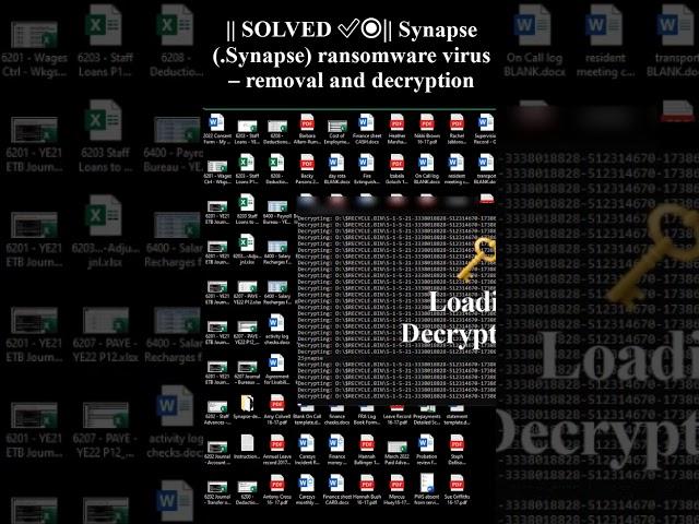 || SOLVED || #Synapse (.Synapse) #ransomware #virus – #removal #and #decryption