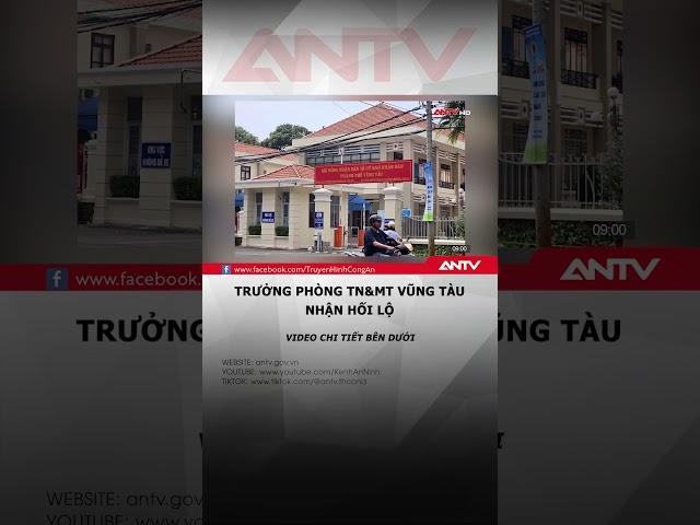 Nhận hối lộ, Trưởng phòng TN&MT Vũng Tàu bị bắt #antv #shorts #tintuc  #bariavungtau #hoilo