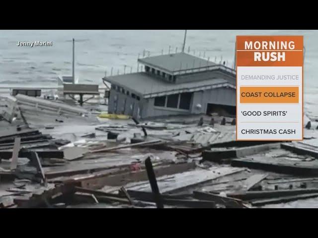 Santa Cruz pier collapses as high waves pound the coast