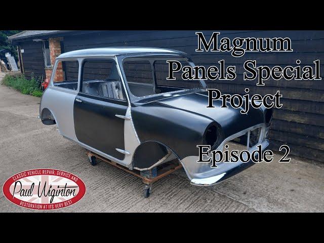 Building Magnum Panels' Brand New Mk1 Mini Bodyshell For Showcase Exhibition in NEC | Ep2/2