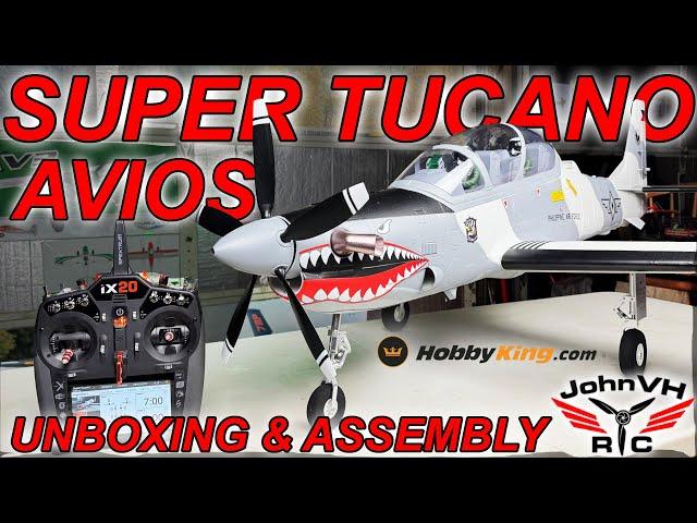 Avios Super Tucano 63" ws 1600mm UNBOXING AND DETAILED ASSEMBLY @HobbyKingOfficial