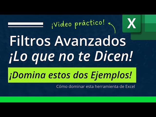 🟢 Dos Filtros Avanzados que Debes Dominar en Excel (Lo Que Nunca te Contaron)