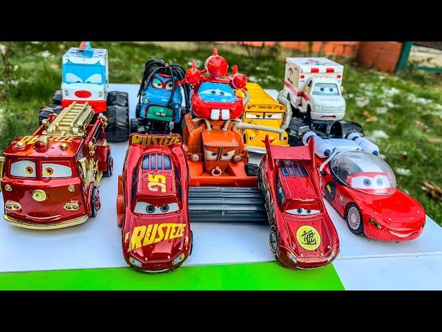 Disney Pixar Cars Lightning Mcqueen, Dinoco, Mater, Hudson, Axlerod, Finn, Frank, Guido, Mack, Shu