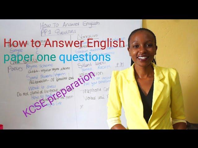 How to Answer English paper one questions/ KCSE preparation