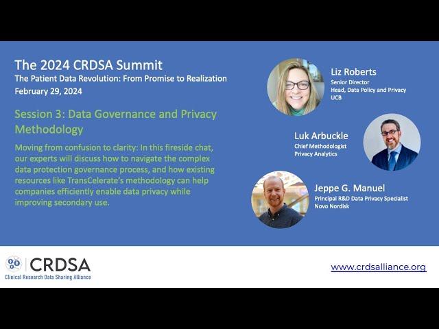 CRDSA Summit - Data Governance and Privacy Methodology (Feb 2024)