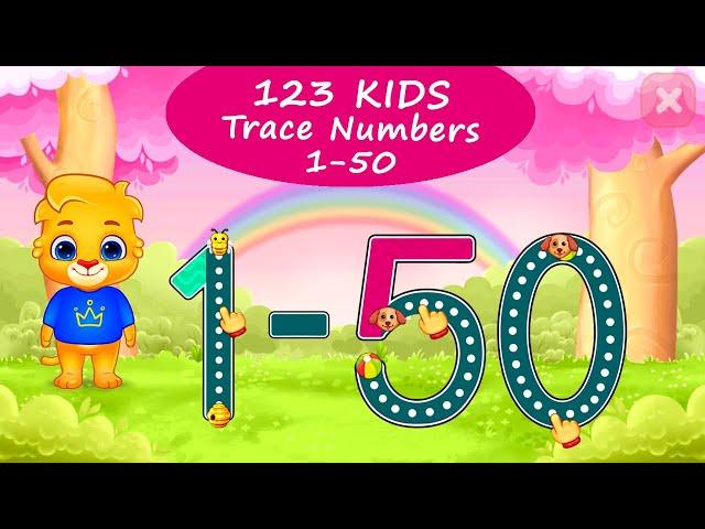 123 Kids Numbers #1 - Learn to Trace Numbers from 1 to 50 with Lucas and Ruby | RV AppStudios Games