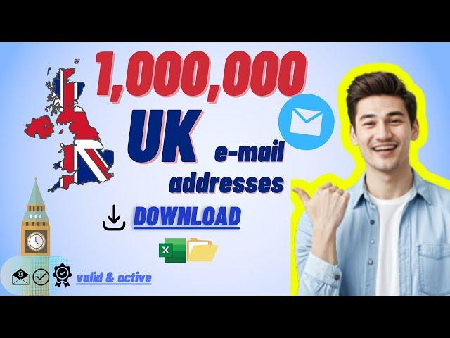 1 Million United Kingdom Email Addresses Download, UK Email List // Free Marketing 2024