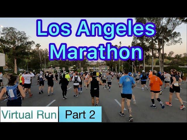 2022 Los Angeles Marathon (Part 2)｜Treadmill Running Scenery & Music (Virtual Run)