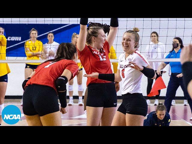 Ball State vs. Michigan: 2021 NCAA volleyball tournament 1st round highlights