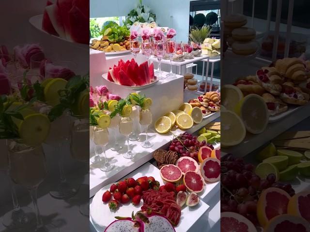 Buffet table styling  #decor #birthday #wedding #party #viral #event #fyp #foryou  #youtubeshorts