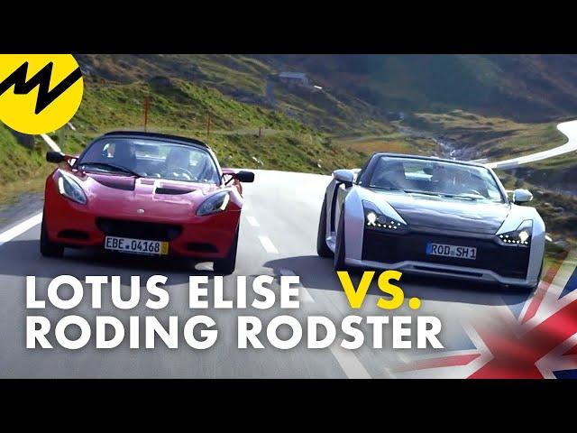 Lotus Elise vs. Roding Rodster on mountain pass roads | Motorvision International