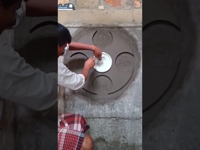 Simple Plaster Design That Anyone Can Try!  #shorts#viralvideo #art #flowers wall plaster design