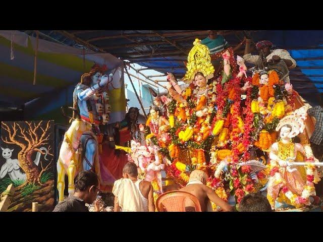 Cuttack durga puja bhasani || sutahat maa durga - mahadev bheta #cuttack #durgapuja #youtube #video