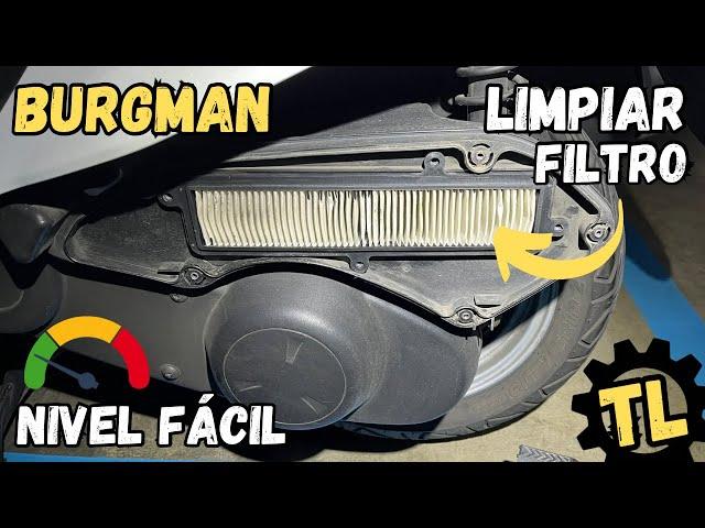 Mantenimiento️FILTRO AIRE SUZUKI BURGMAN | Mecánica motos️