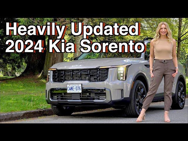 Updated 2024 Kia Sorrento review // Same size as Hyundai Santa Fe!