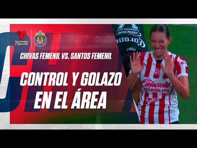 Golazo magistral de Adriana Iturbide - Chivas Femenil vs Santos 4-0 | Telemundo Deportes