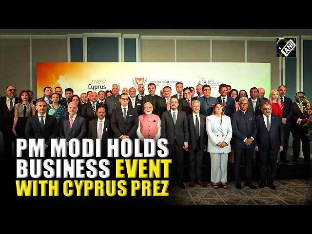 PM Modi, Cyprus President Nikos Christodoulides attend a business roundtable event in Limasso