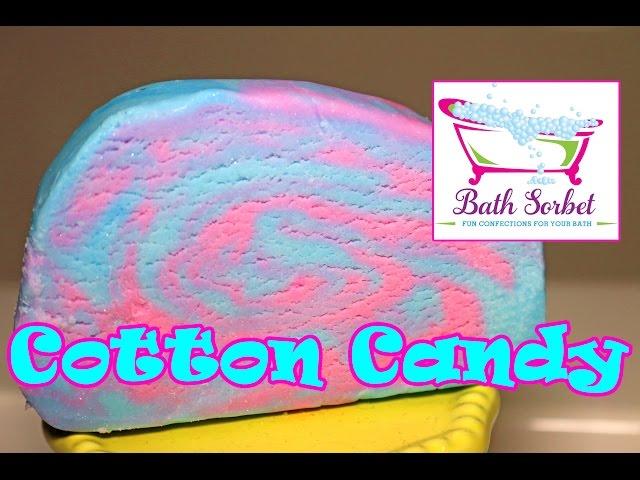 Bath Sorbet - COTTON CANDY Bubble Bar - DEMO - Review - Lavish Bath Box