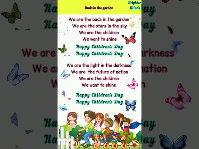 Children's Day Song | Buds in the garden | Simple Song | We are the buds ..