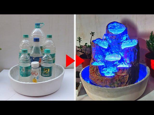 Amazing Water Fountain with Plastic Bottle and Led (DIY)