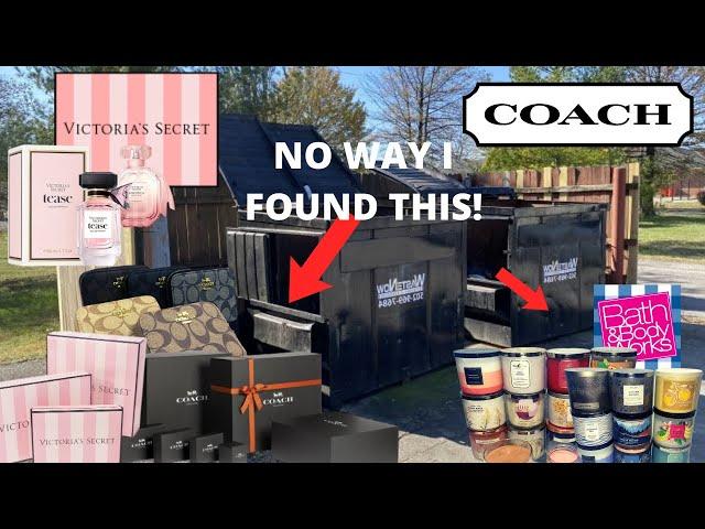 DUMPSTER DIVING AT COACH + VICTORIA'S SECRET (IT WAS LOADED)!!!