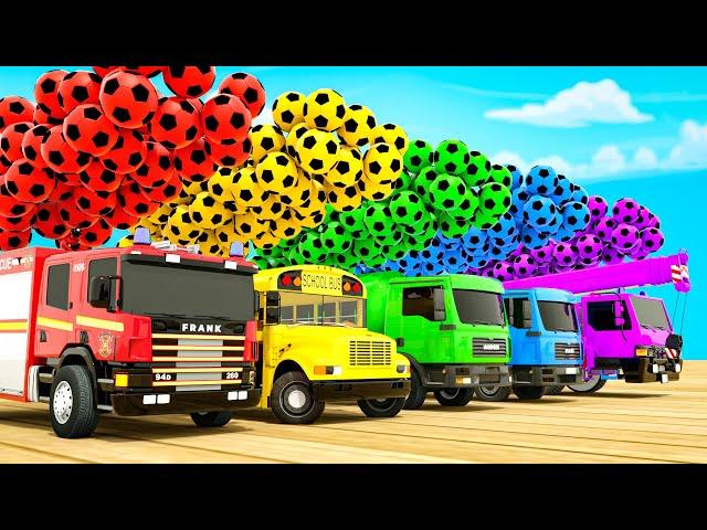 Baby Shark + Wheels On the Bus, Bingo Song-Soccer ball shaped wheels-Baby Nursery Rhymes Kids Songs