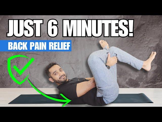 4 Exercises to Relieve Back Pain in 6 Minutes! (FOLLOW ALONG)