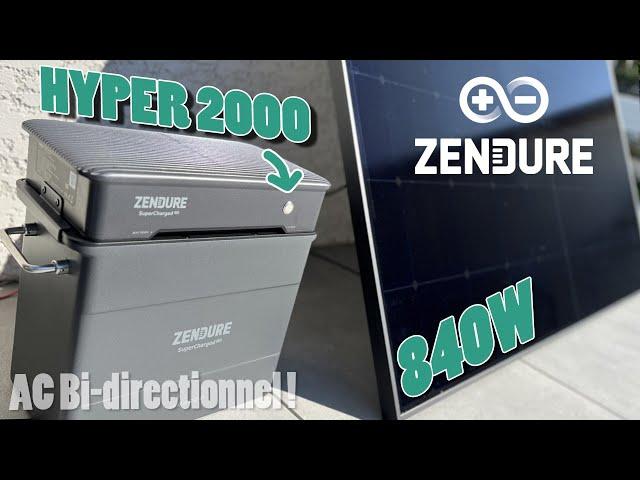 Zendure Hyper 2000 kit: plug'n play hybrid inverter + 840w solar panels