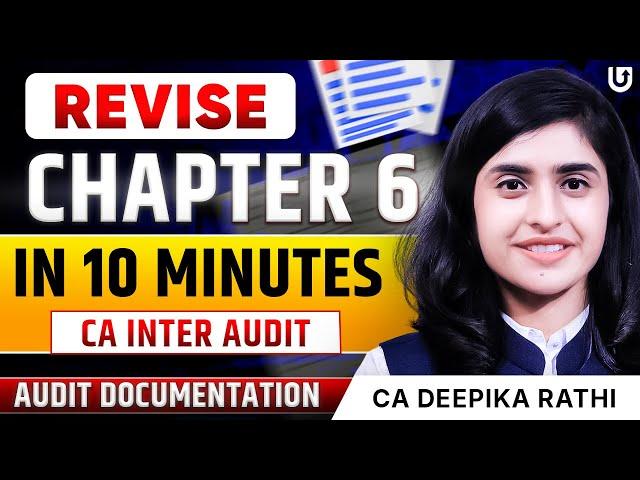 Revision of Audit Documentation in 10 Minutes | CA Inter Audit | CA Deepika Rathi