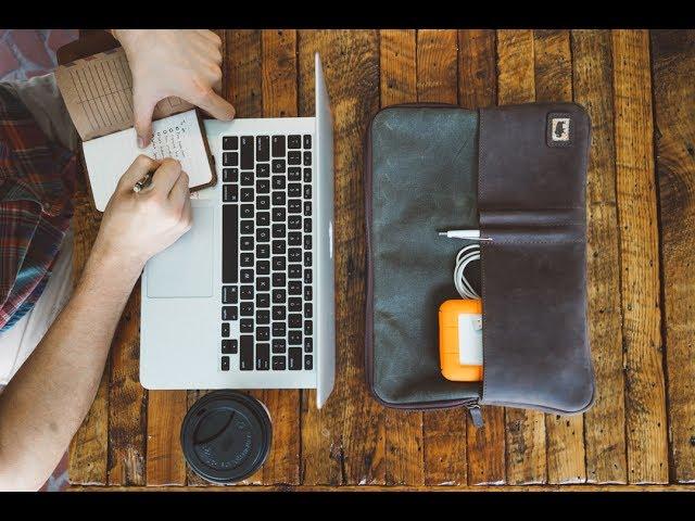 Elkton Waxed Canvas & Leather Laptop Case by Buffalo Jackson Trading Co.