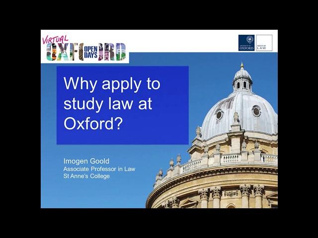 Why Study Law at Oxford?