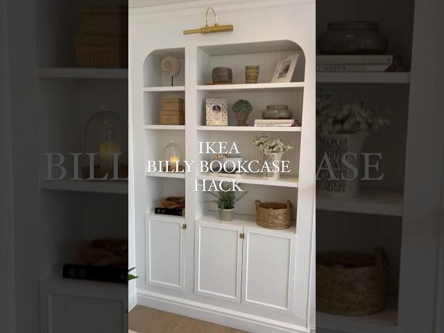 IKEA Billy Bookcase Hack - How I Built Built in Bookcases #ikeahack #ikea #ikeastore