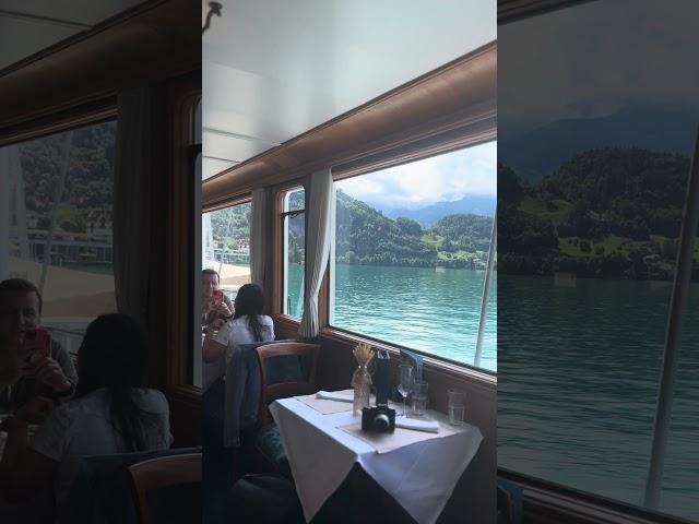 Boat tour with public transportation at #switzerland, Luzern to Flüelen #boat #luzern #flüelen