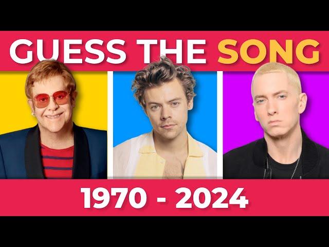 GUESS THE SONG 1970-2024  One Song per Year | Music Quiz