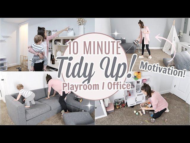 *NEW* 10 MINUTE CLEANING MOTIVATION // CLEAN WITH ME 2020 // 10 MINUTE TIDY UP // PLAYROOM + OFFICE