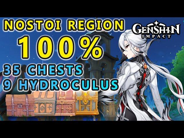 All Chests and Hydroculus Nostoi Region 100% Exploration FULL GENSHIN IMPACT 4.6